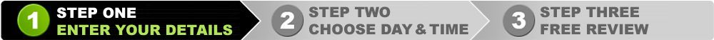 Progress bar step 1 of 3